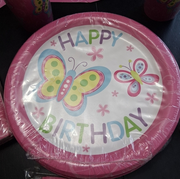 Birthday Supplies For A Little Girl Butterfly Theme - Picture 2 of 8